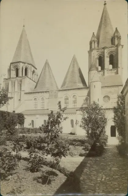 France, Loches, Église Saint-Ours, ca.1880, Vintage albumen print vintage albume