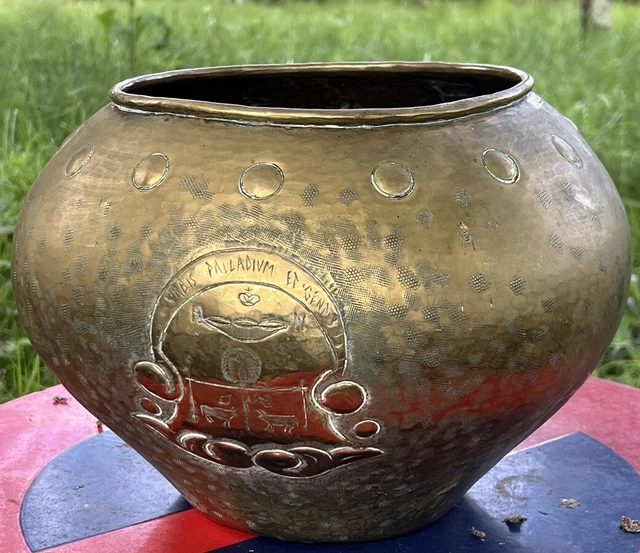 Ancien pot à terrine peint - Faïencerie de Sarreguemines - Collection