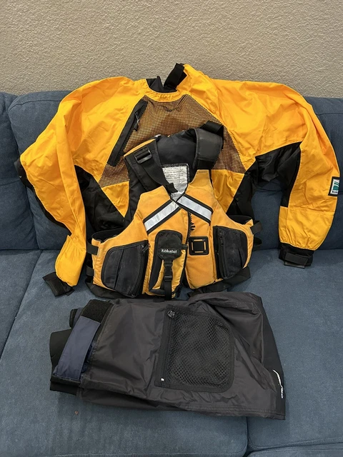 Kokatat Woman’s M Life Jacket & Gore-Tex Semi Dry Top Pullover Jacket & Pants- M Kokatat Woman’s M Life Jacket & Gore-Tex Semi Dry Top Pullover Jacket & Pants- M