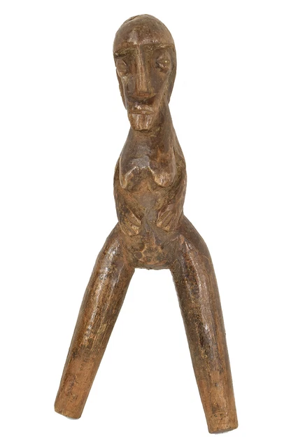 Arte africano de madera de Costa de Marfil con honda Baule