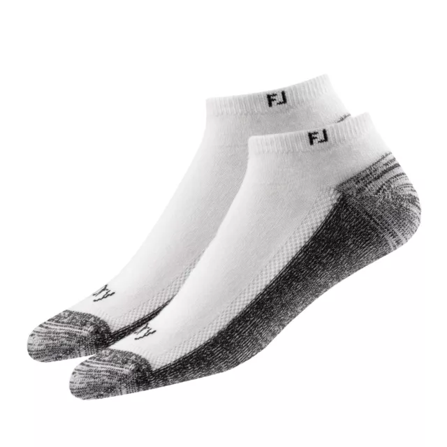FOOTJOY MEN'S PRODRY Low Cut 2-Pack Socks White Size 7-12 16969 $16.99 ...