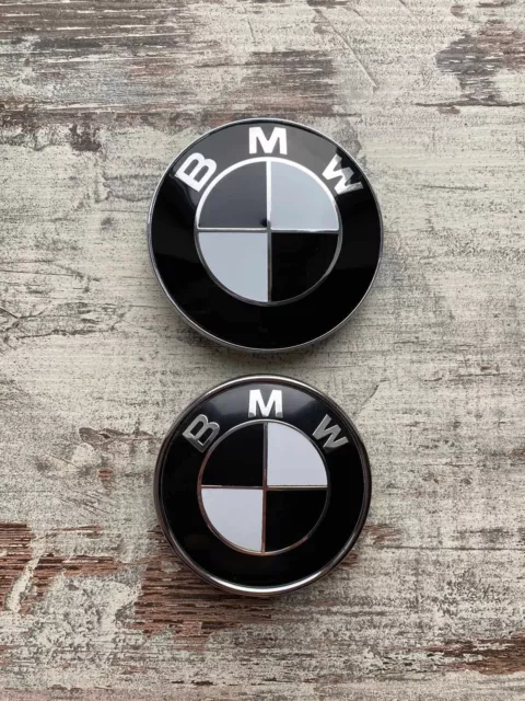 Für BMW Vorne Motorhaube Heckklappe Hinten Kofferraum 82mm 74mm Auto Emblem Logo