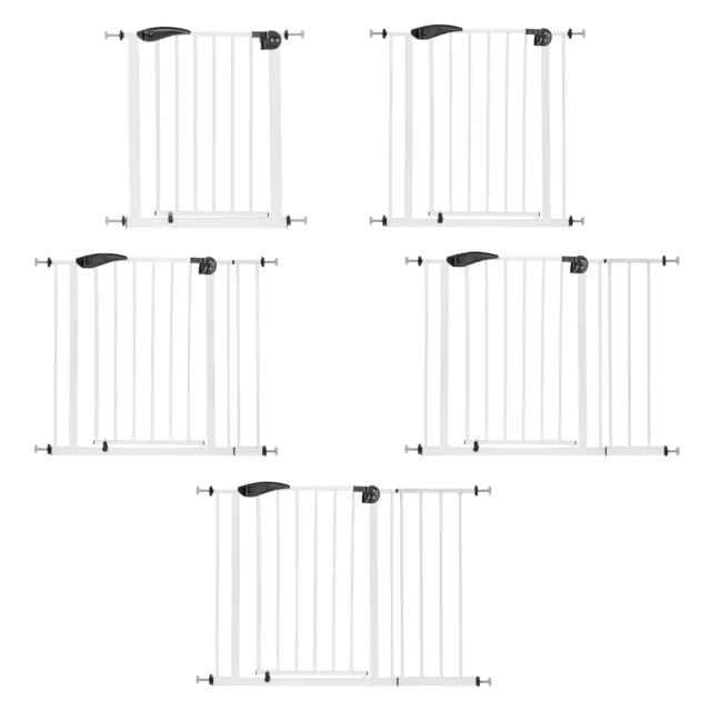 Barrière De Sécurité Extensible 74-104 Cm - Pour Chiens, Chats, Enfants - Double Verrou, Petite Porte Basse - 4