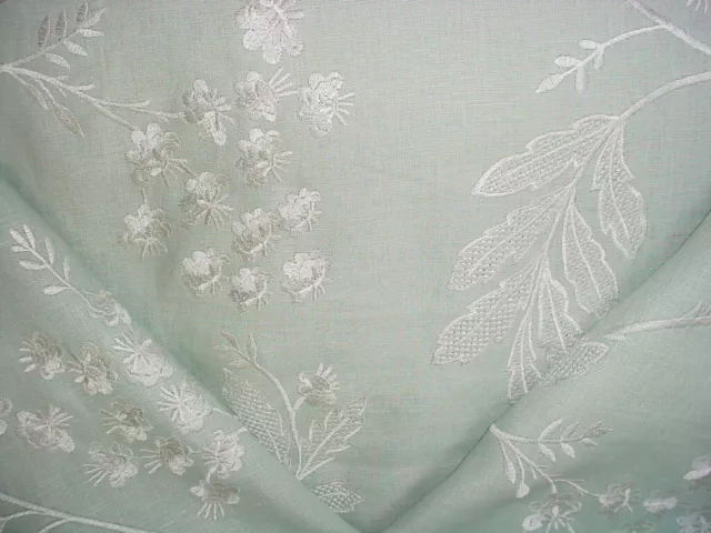 2-1/4Y Brunschwig & Fils BF10341 Oleander Linen Embroidered Upholstery Fabric