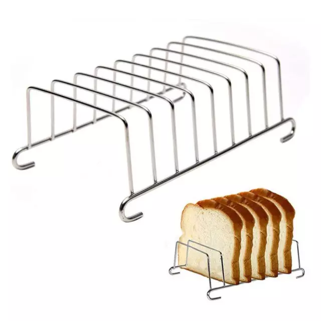 Toast Rack Holder Steel Slice Serving Bread Stand Shelf V4Q7