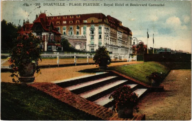 CPA Deauville Royal Hotel and Blvrd Cornuche FRANCE (1333680)