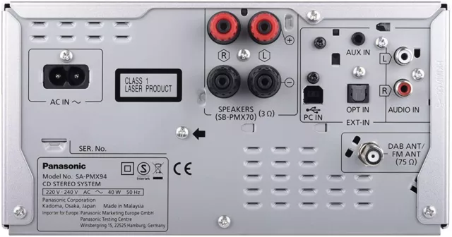 Panasonic SC-PMX802E-K Premium Micro- Kompaktanlage (Bluetooth, WLAN, Hi-Res Aud