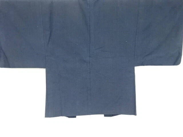 40881# Japanese Kimono / Antique Mens Haori / Hand Woven Tsumugi