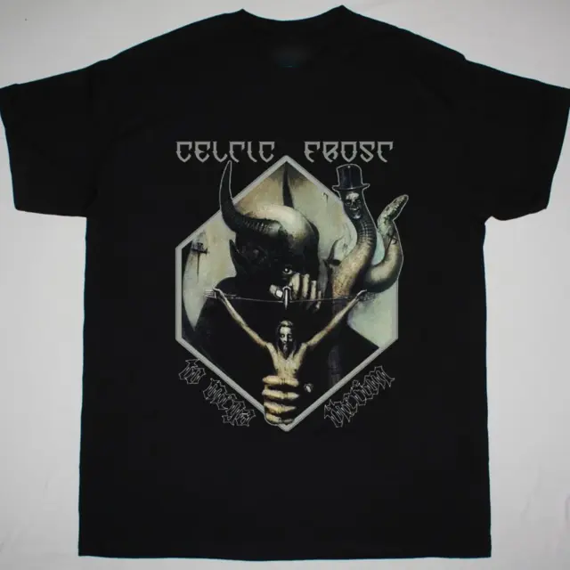 Camiseta Celtic Frost To Mega Therion Algodón Negra Hombres Talla Completa S a 5XL