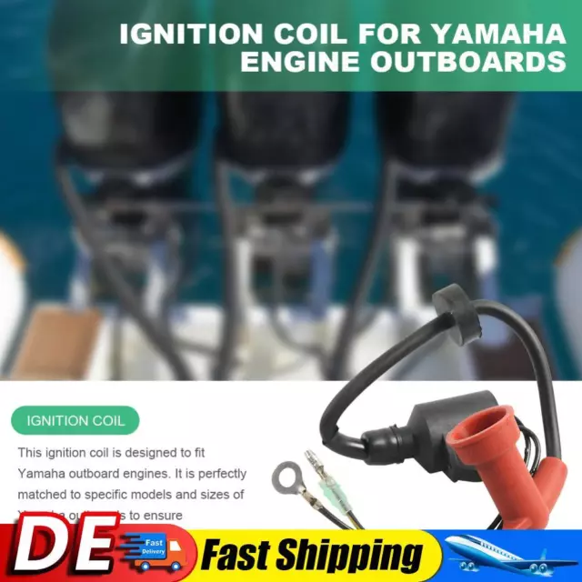 Outboard Ignition Coil 63V-85570-00 Useful for Yamaha 9.9HP 15HP Outboard Engine