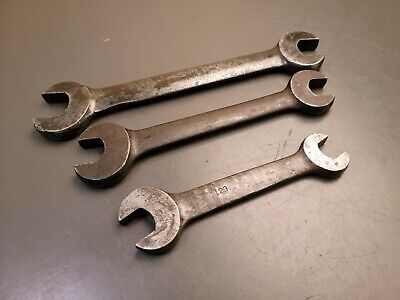 Lot of 3 Vintage Billings Open-end Wrenches No. 1134, 1128 & 1123 Made in USA
