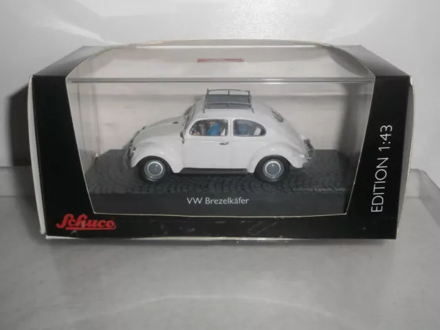 Schuco 1:43 45 03884 00 VW Brezelkäfer Taxi - mit Vitrine und Karton