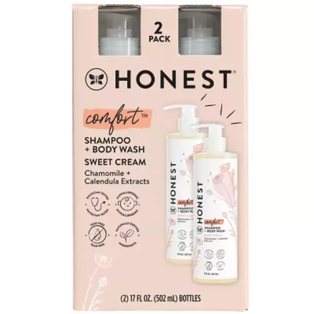 The Honest Company Comfort Sweet Cream Shampoo & Body Wash (17 Fl. Oz., 2 Pk.)