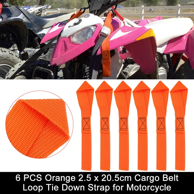 6 pz cinghia arancione 2,5 x 20,5 cm cinghia ad anello cintura di carico per moto