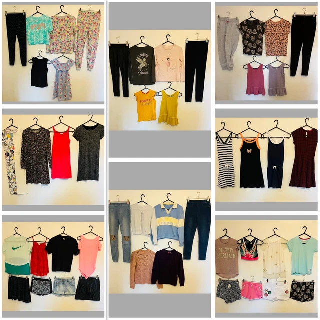 Enorme pacchetto di vestiti per ragazze età 9/10 anni 48 articoli Next Zara Nike River Island