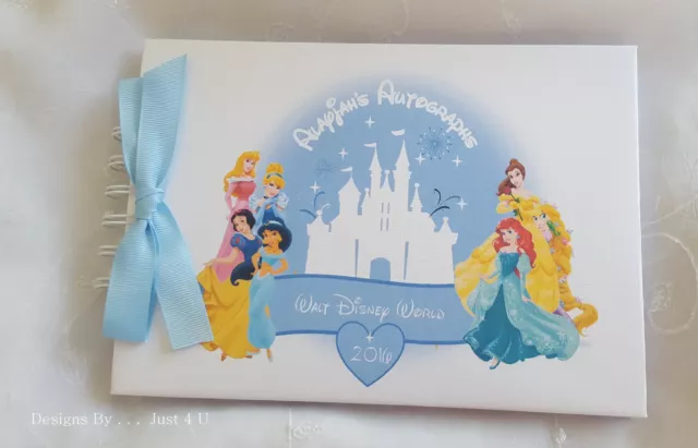 Personalised Disney Princess Autograph Book * Scrapbook Album* Memory Gift Idea