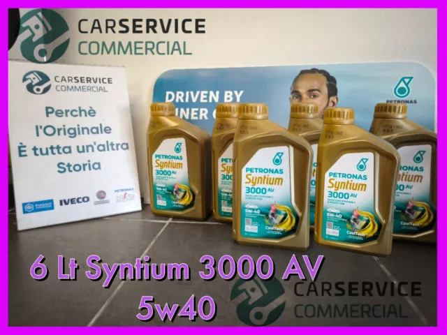 6 Litri Olio Motore Petronas Syntium 3000 AV 5W40 Advanced  Synthetic