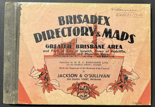 Brisadex Directory & Maps Greater Brisbane Area (Robinson) Jackson & O'Sullivan