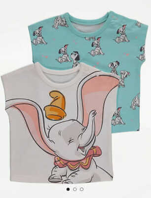 Splendide T-shirt Disney ragazze, 18-24 mesi, confezione da 2 *nuove di zecca con etichette*