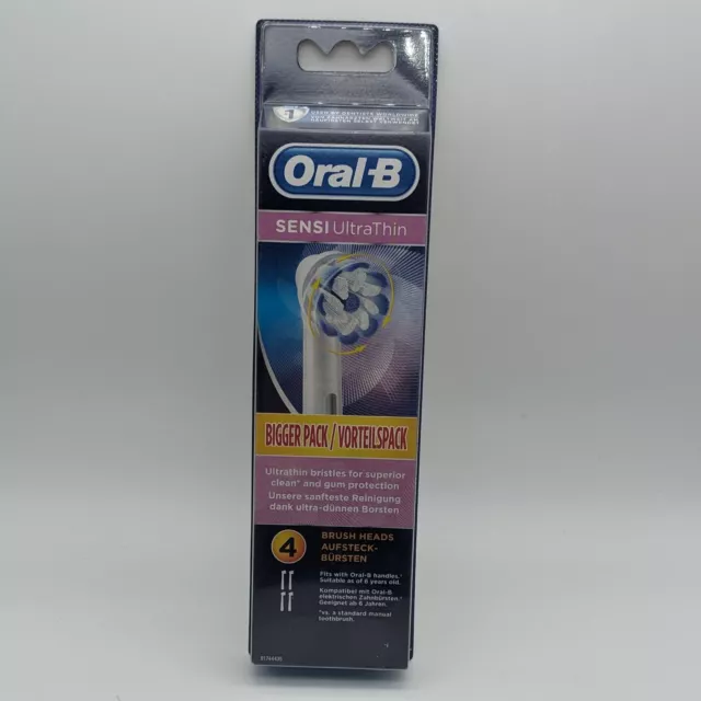 4 cabezales de cepillo de dientes de repuesto genuinos Oral-B Sensi sensibles ultradelgados