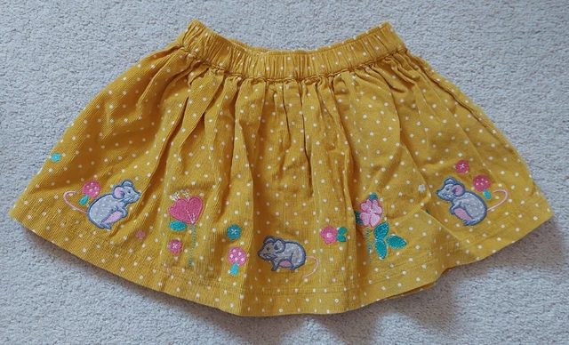 Jojo Maman Bebe Mouse Cord Skirt 12-18 Months EUC