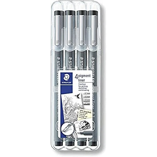 Staedtler Pigment Liner Feutres de dessin à encre pigmentée noire infalsifiab...