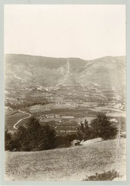 France, Le Dauphiné. Vue depuis la ligne de la Mure ca. 1900  Vintage citrate pr