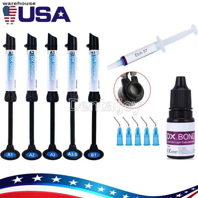 DENTAL UNIVERSAL LIGHT Cure Composite Resin A1B1/Etching Gel /Bonding