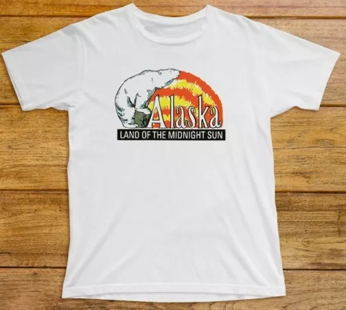 Alaska T Shirt 701 Land Of The Midnight Sun Polar Bear Anchorage Denali Arctic