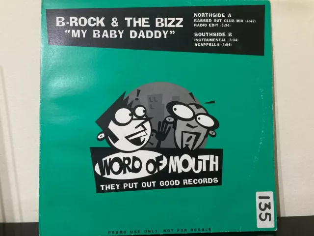 B-Rock & The Bizz - My Baby Daddy (4 Mixes)  UK 12" Promo Vinyl 1997 Miami Bass
