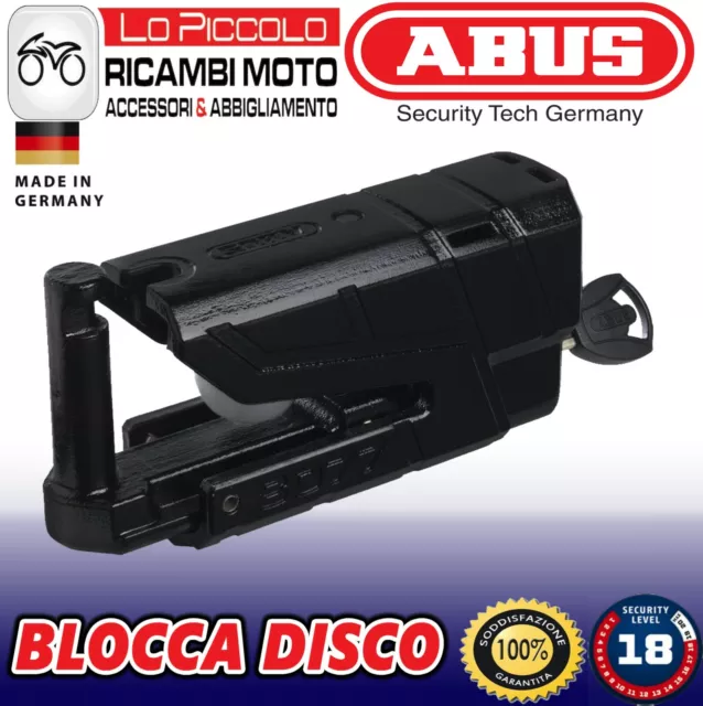 Abus 78607-5 Bloccadisco Allarme Moto 8077 Granit Omologato Sra Nero