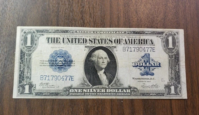 Series 1923 $1 Silver Certificate Large Size Note F-VF
