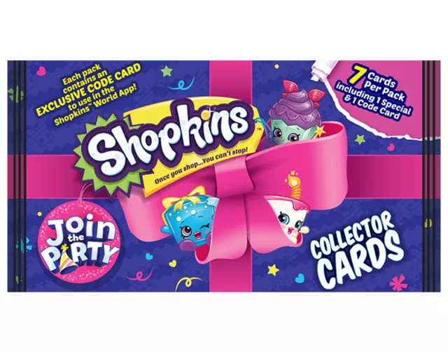 SHOPKINS SEASON 7 5x SINGLE PACKETS TRADING CARDS--