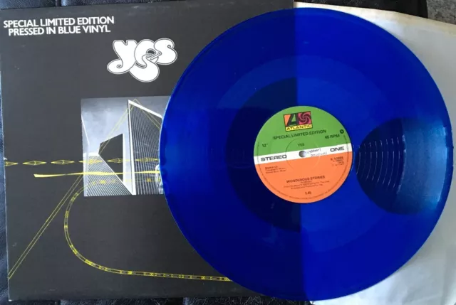 Yes - Wonderous Stories 12" Limited Edition Blue Vinyl Single Record K10999