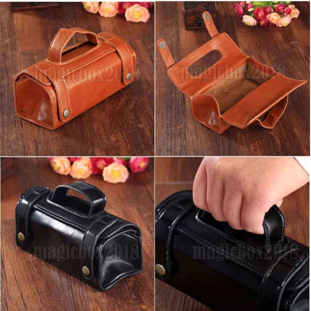 Mens Travel Toiletries Cosmetic Bag leather Shaving Wash Toiletry Case Organizer