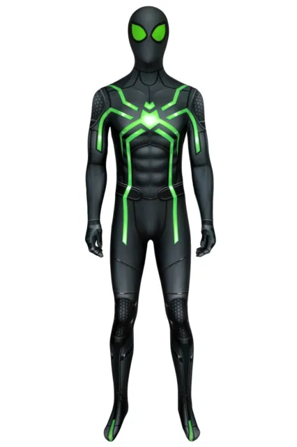 Spider-Man PS4 Stealth Big Time Suit Jumpsuit Outfits Halloween Cosplay Costume