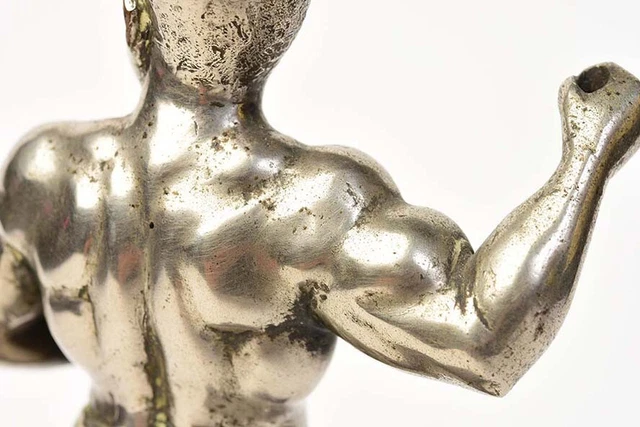 20th Century, Burmese Bronze Standing Bodybuilder 10