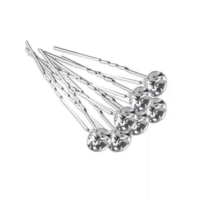 Pearl Hair Pins Silver Diamante Crystal Clips Prom Wedding Bridal Party 5-40pcs