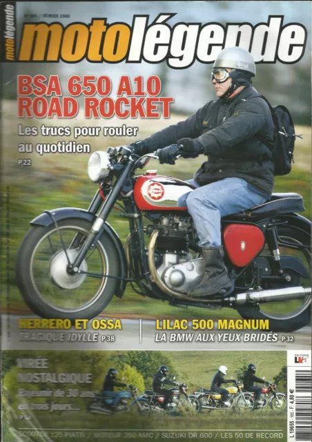 Moto Légende N°165 BSA 650 A10 ROAD ROCKET-LILAC 500 MAGNUM