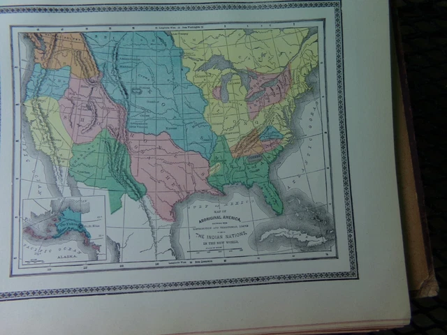 Original 1896 Map Of Aboriginal America