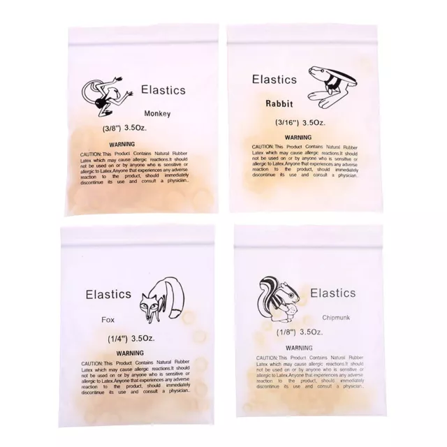Dental Orthodontic Rubbers Bands Ortho Elastics Latex Braces 4 Sizes For ChoicAY