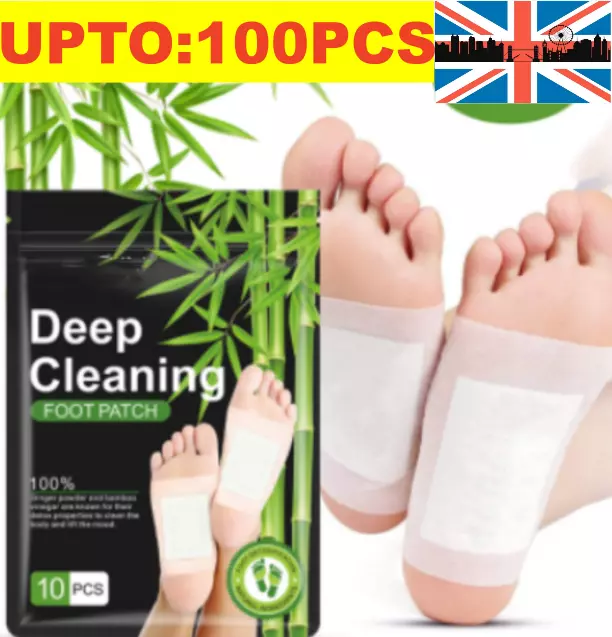 100PCS Detox Foot Patches Pads Body Toxins Feet Slimming Deep Cleansing Herbal#