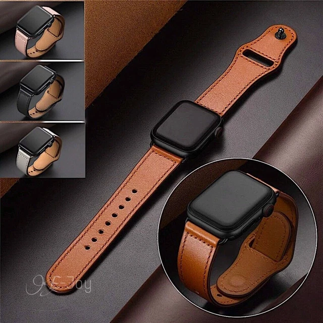 GENUINE LEATHER APPLE Watch Band For iWatch Series 8 7 6 5 4 38/40/41