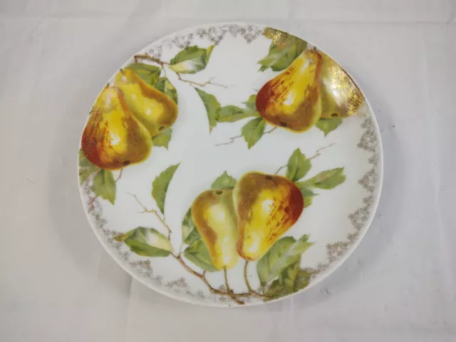 Vintage Rosenthal Bavaria Pear Image Gold Trim Plate Fruit Design