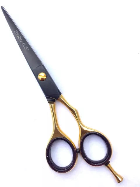 Professional Siebu Hairdressing Hair Cut Scissors Shears Titanium Gold Black