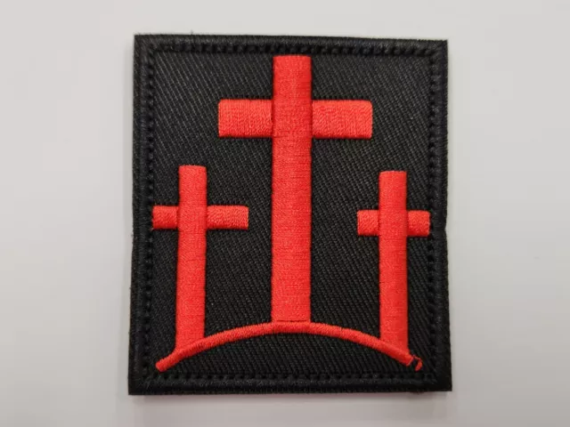 Three crosses on Calvery Hill Hook and Loop Patch Badge Tactical Morale Military