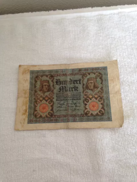 1920 German Hundert 100 Mark
