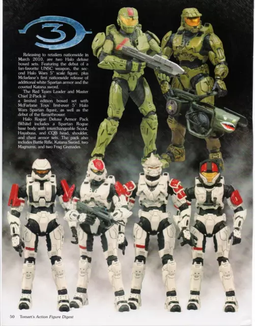 HALO 3 MASTER Chief White Spartan - 2010 Video Game Action Figure Toys ...