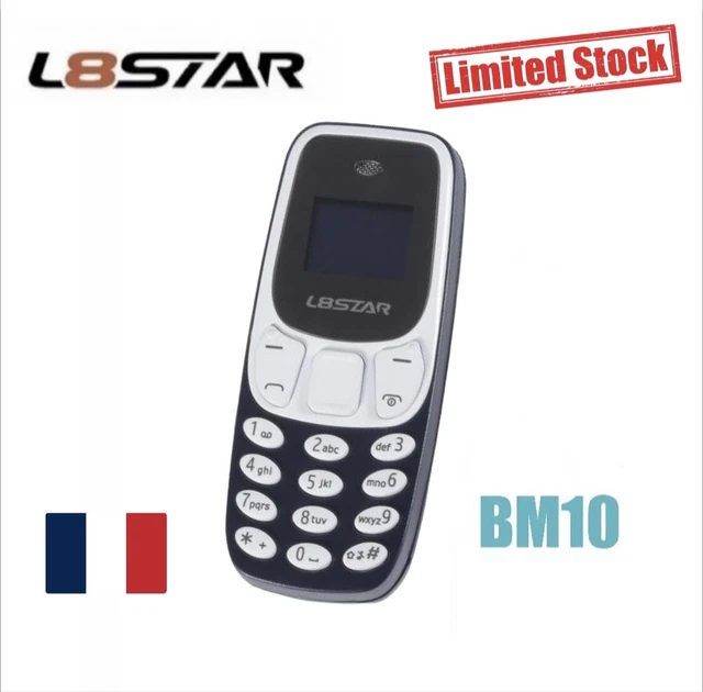 Mini Téléphone Portable Petit Téléphone Portable Oreillette Bluetooth Dialer avec Prise en Charge du Crochet D'Oreille SIM 0.66inch, Prise en Charge de la Carte SIM et du (Blanc