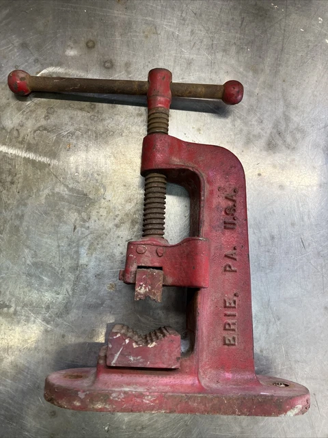 HOLLAND 182 Bench Pipe Vise Clamp Bender Die Threader Made in USA Plumbing Tool